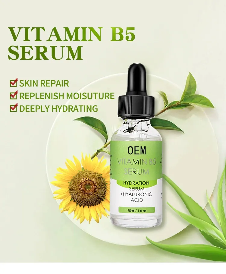 Suero Facial Hidratante Reparador Calmante de Vitamina B5 Anti Sequedad Recuperación de Barrera
