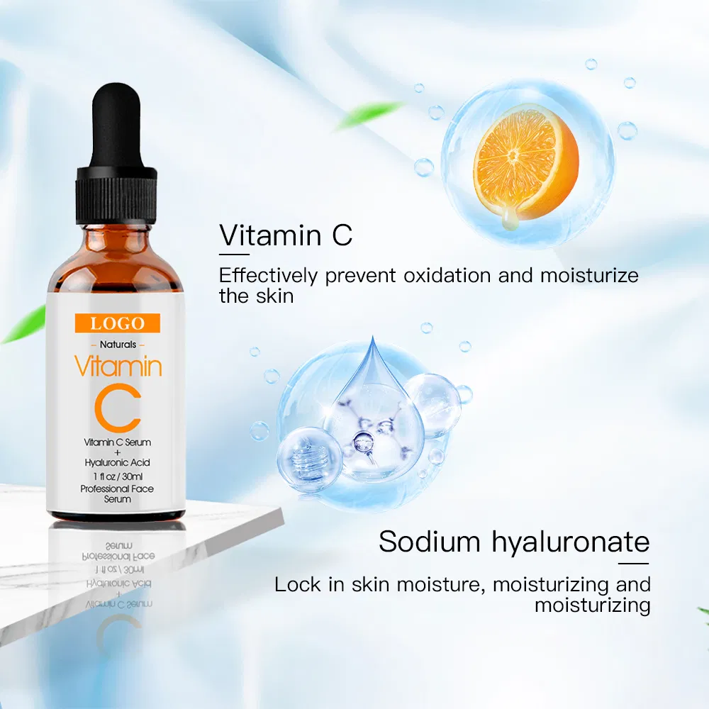 Conjunto de esencia hidratante de vitamina C y retinol con ácido hialurónico, suero facial antienvejecimiento y blanqueador, conjunto de cuidado de la piel