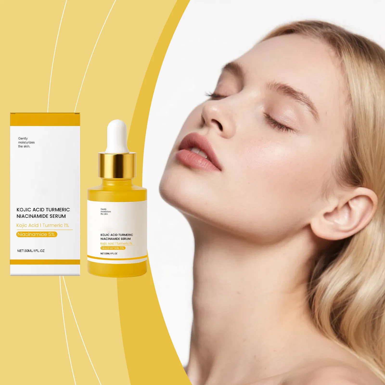 30ml Suero facial de vitamina C con vitamina E niacinamida antienvejecimiento iluminador suero para el cuidado de la piel para adultos eliminación de manchas oscuras