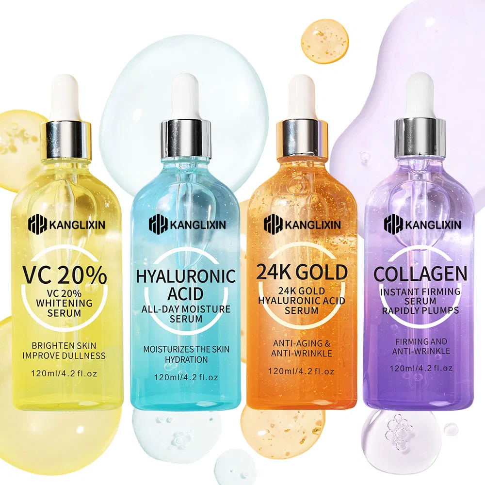 Suero Facial de Cuidado con Vitamina C 24K Colágeno Dorado Ácido Hialurónico Blanqueador Reparador Antiarrugas Esencia para el Acné Aceite Esencial para la Piel