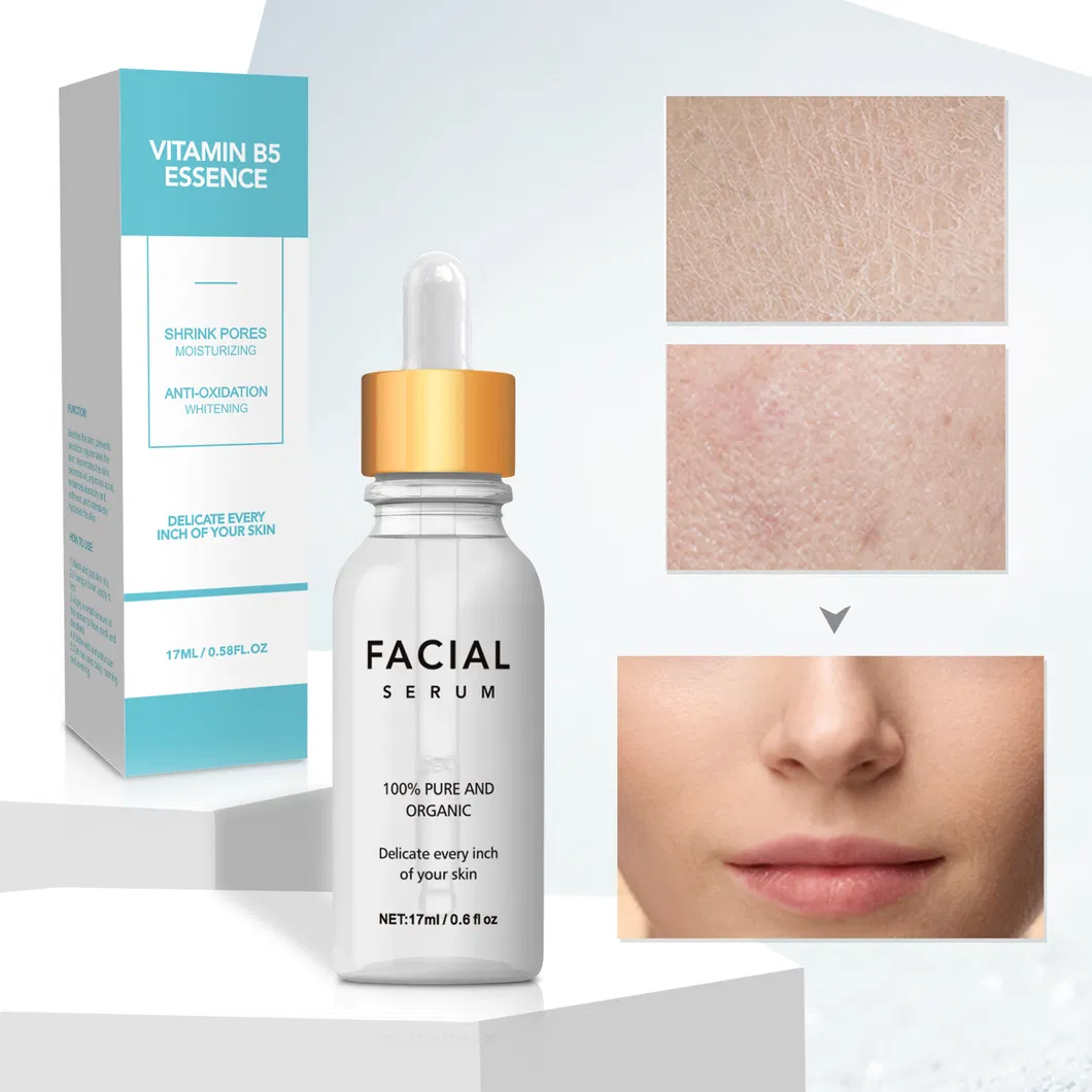 Suero Facial de Ácido Hialurónico de Vitamina B5 Marca Personalizada Crea Tu Propia Marca Reparación de la Barrera Cutánea Reabastecimiento de Hidratación