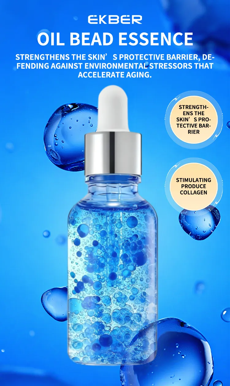 Reduce el enrojecimiento, líneas finas, suero facial de péptidos de cobre azul para piel sensible