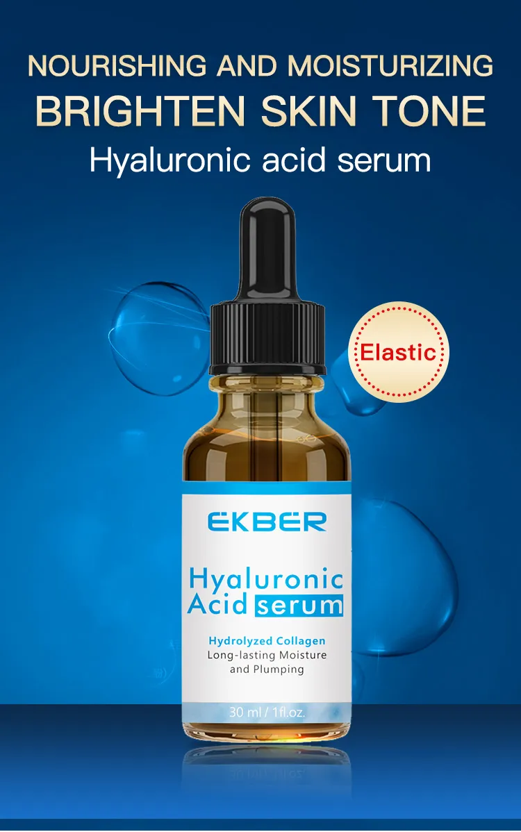 Suero facial hidratante de colágeno con ácido hialurónico de marca privada