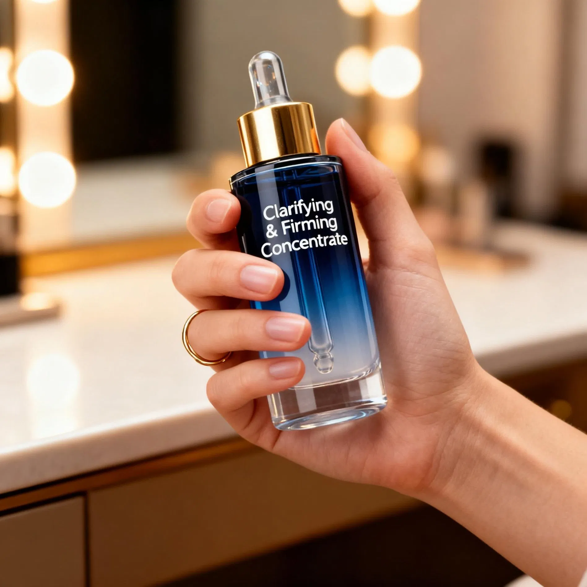 Suero facial intensivo, exclusivo, iluminador y perfeccionador de poros con extracto de Saccharum Officinarum y triethanolamina para una exfoliación suave y limpieza profunda