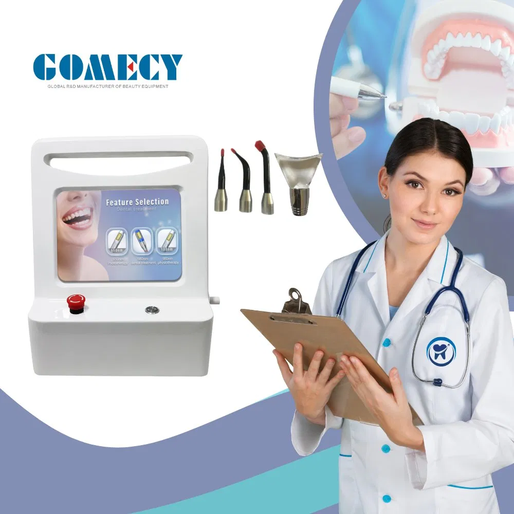 Dispositivo láser dental para corte de tejidos blandos, láser dental de doble longitud de onda 810nm 980nm blanqueamiento dental, terapia del dolor 10W dispositivo