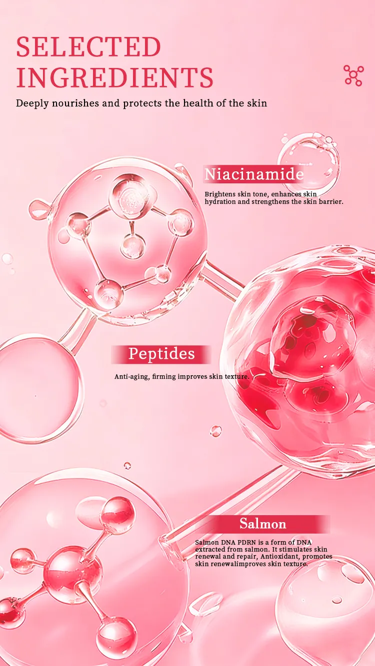 Suero facial hidratante blanqueador cuidado de la piel niacinamida pdrn bio péptidos fuente de salmón