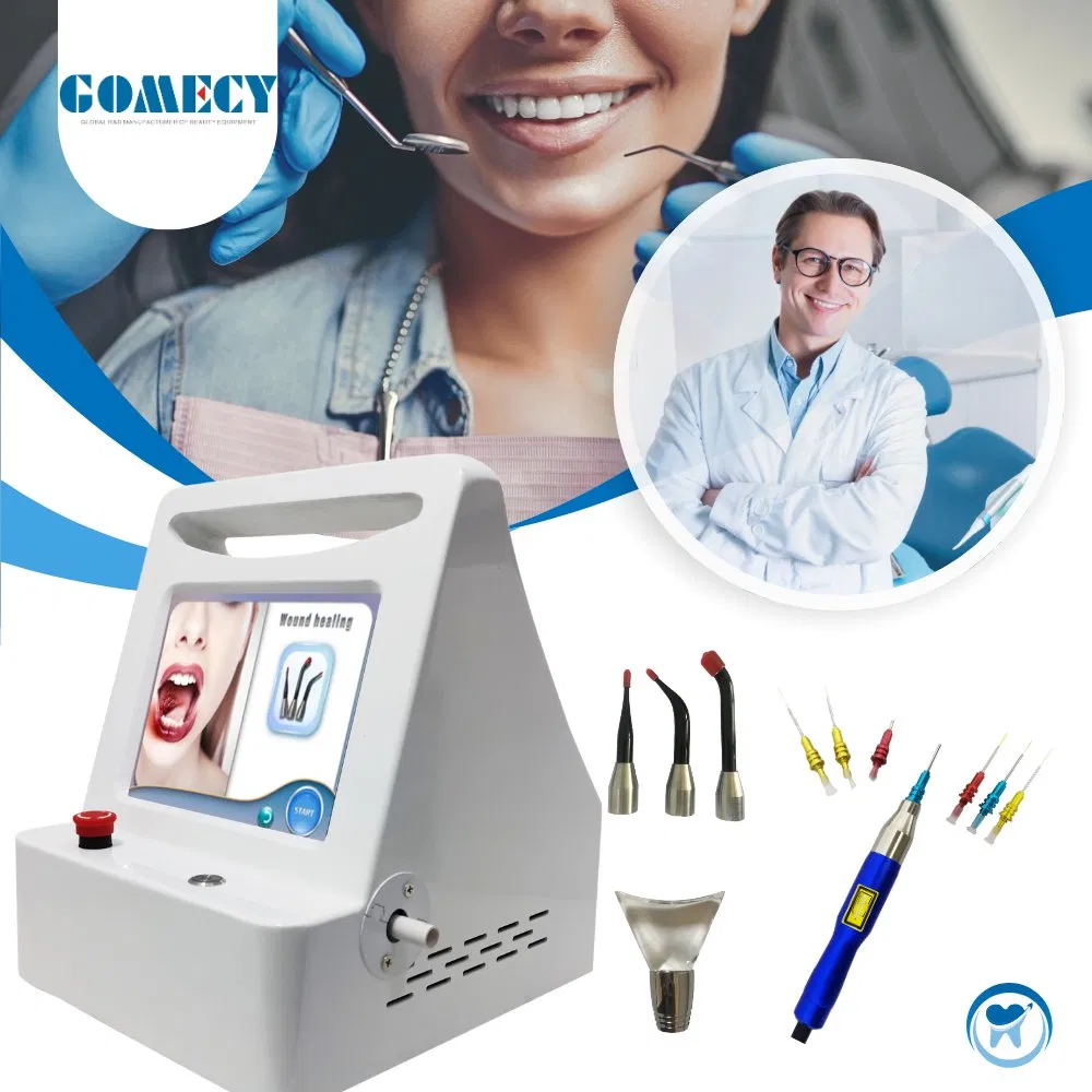 Dispositivo láser dental para corte de tejidos blandos, láser dental de doble longitud de onda 810nm 980nm blanqueamiento dental, terapia del dolor 10W dispositivo