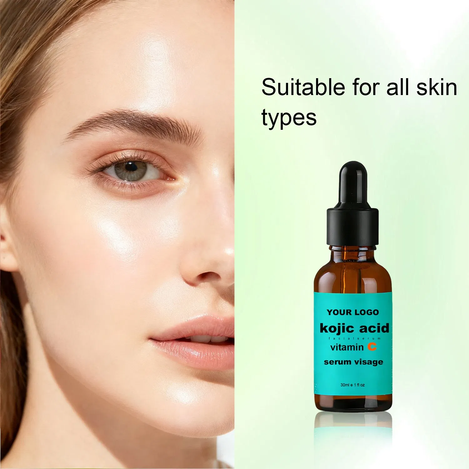 Esencia para el cuidado facial de ácido hialurónico y arbutina 30ml suero blanqueador de ácido kójico