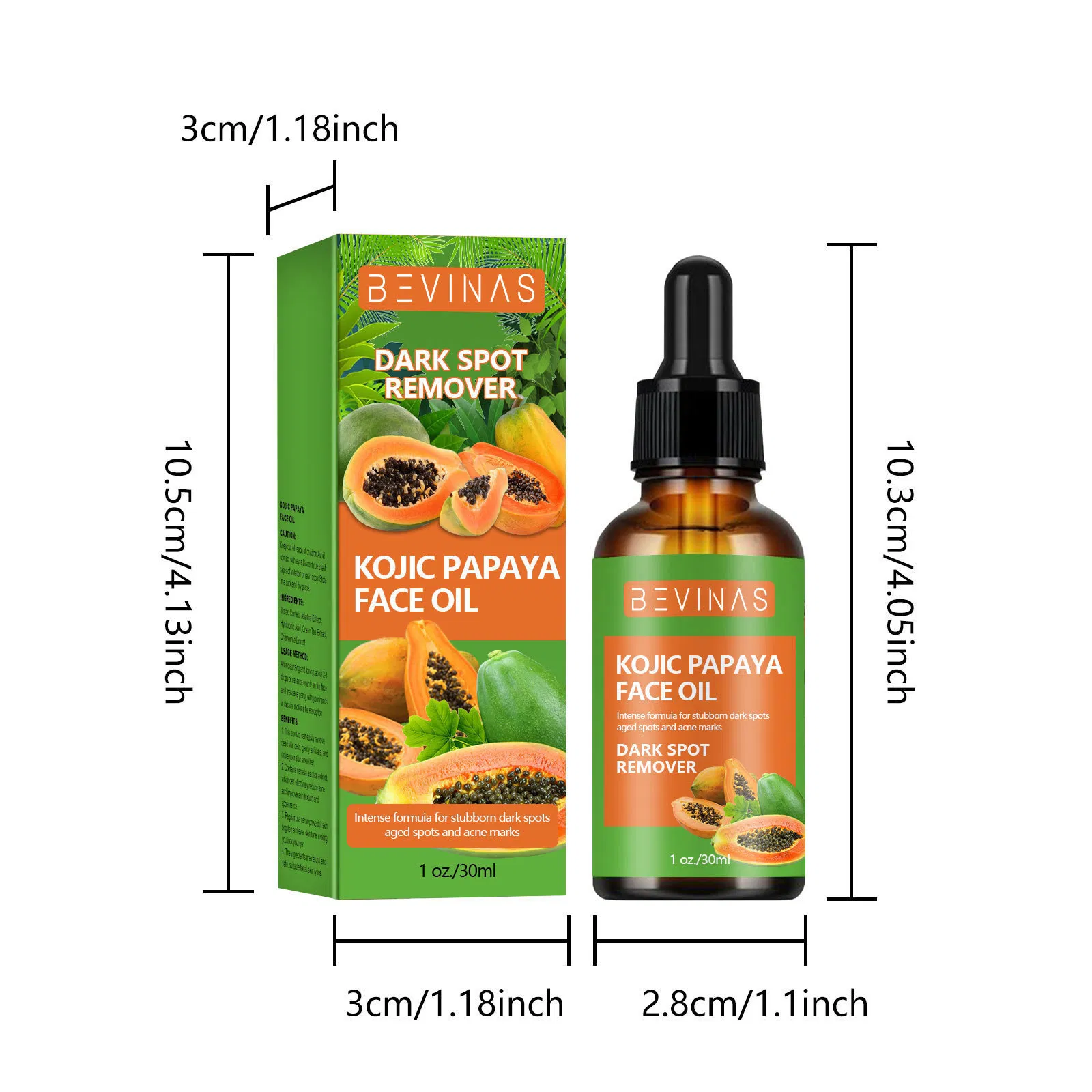 Suero facial de papaya y ácido de frutas, hidratante profundo, nutritivo, humectante y iluminador