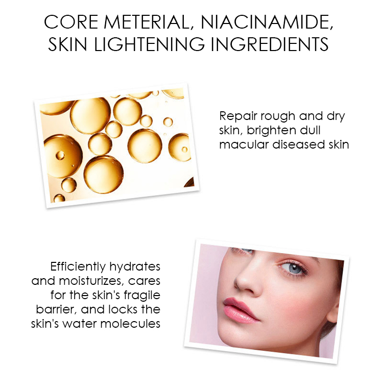 Precio de fábrica suero facial OEM hidratante iluminador ácido hialurónico blanqueador