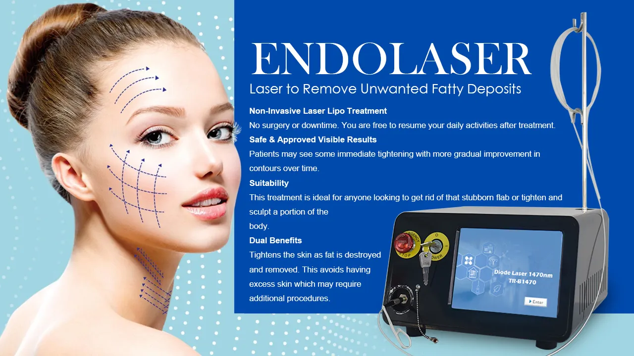 Máquina de Cirugía Plástica de Liposucción con Láser de Diodo Lipólisis Láser Doble Papada Endoláser Lifting Facial