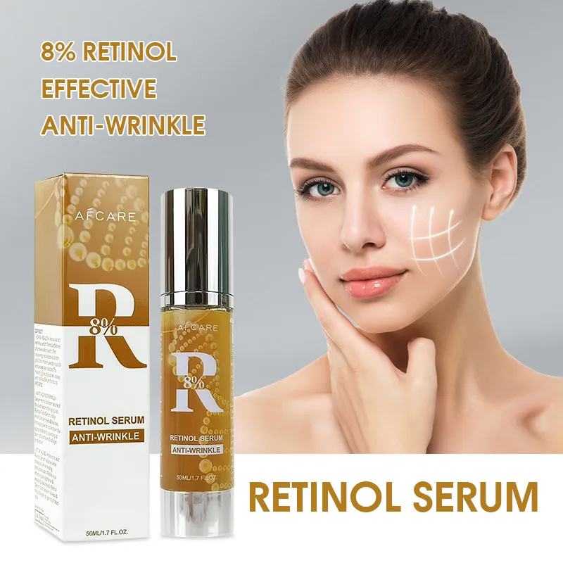 Suero facial hidratante profesional libre de parabenos, antiarrugas y con retinol y ácido hialurónico