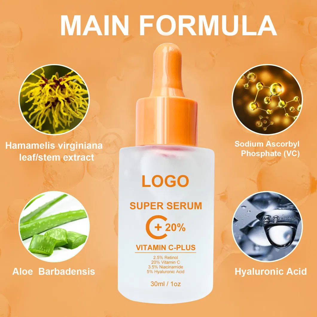 Suero para el cuidado de la piel, natural, eliminación de acné y granos, esencia reparadora de aloe para el rostro, gel hidratante antienvejecimiento, suero facial de vitamina C