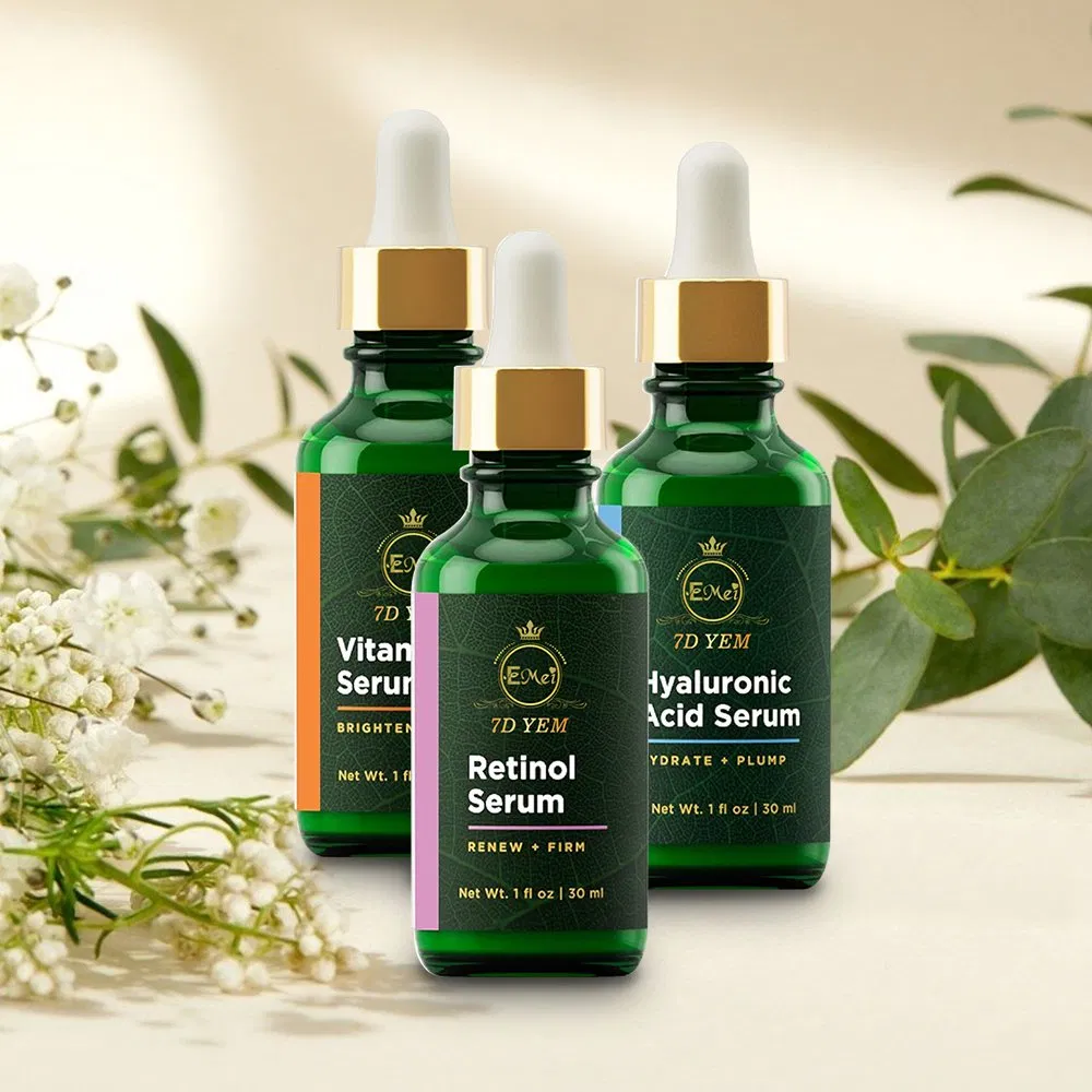 Suero de Cuidado de la Piel Anti-Envejecimiento Blanqueador con Vitamina C y Retinol, Suero Hidratante para el Rostro con Ácido Hialurónico, Suero Nutritivo