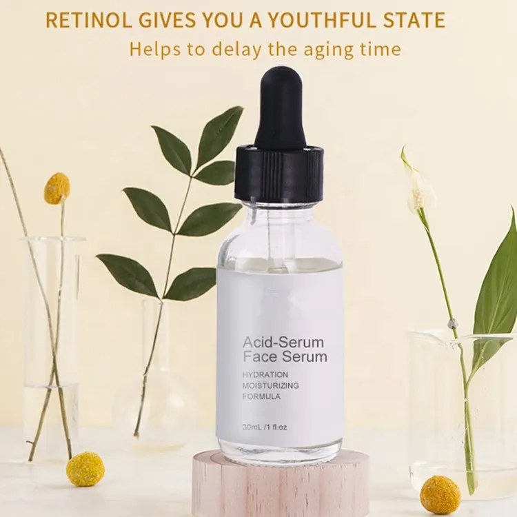 Suero facial natural orgánico antienvejecimiento de colágeno con ácido hialurónico