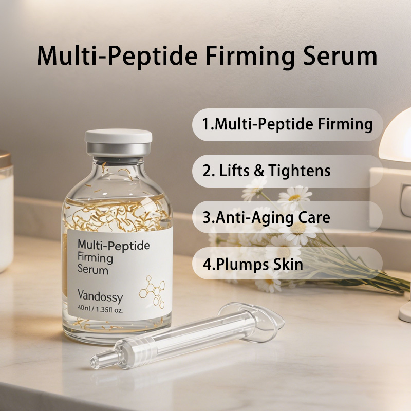 Suero facial reafirmante multi péptido de marca privada OEM