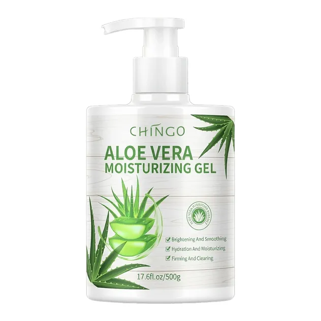 Suero facial orgánico calmante para el acné y anti-envejecimiento con aloe vera