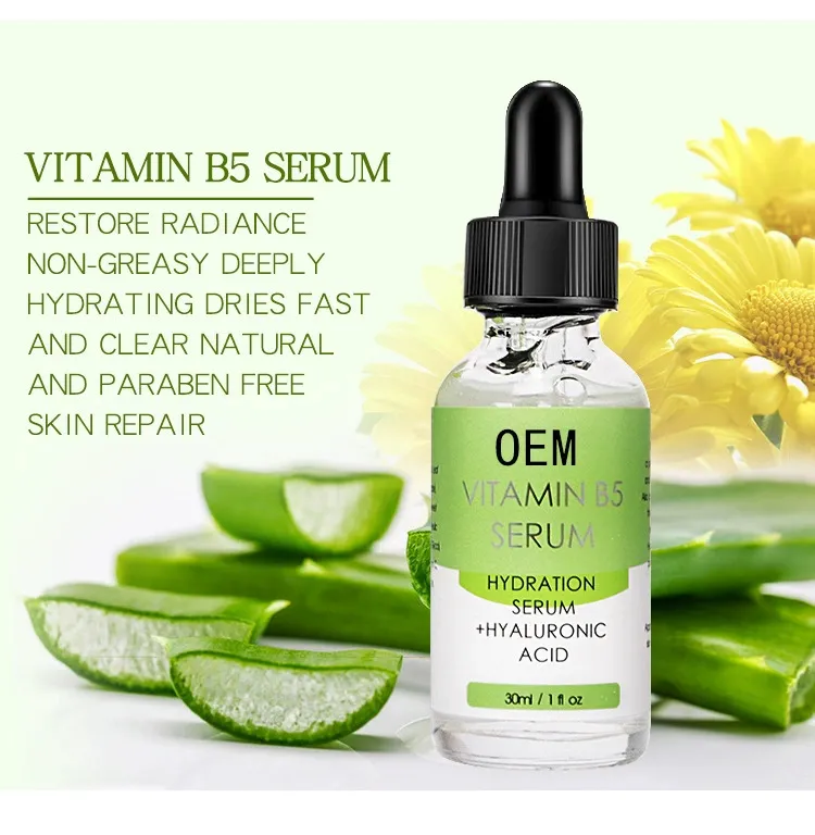 Suero Facial Hidratante Reparador Calmante de Vitamina B5 Anti Sequedad Recuperación de Barrera