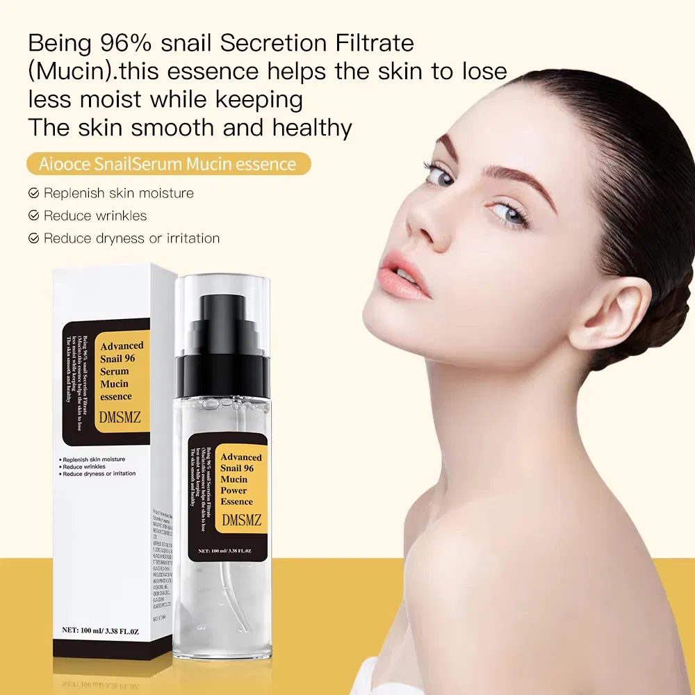 Suero facial reparador hidratante humectante voluminizador iluminador de mucina de caracol y ácido hialurónico