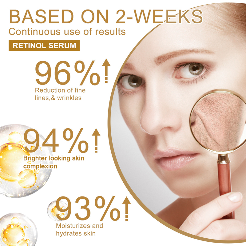 Suero facial hidratante profesional libre de parabenos, antiarrugas y con retinol y ácido hialurónico