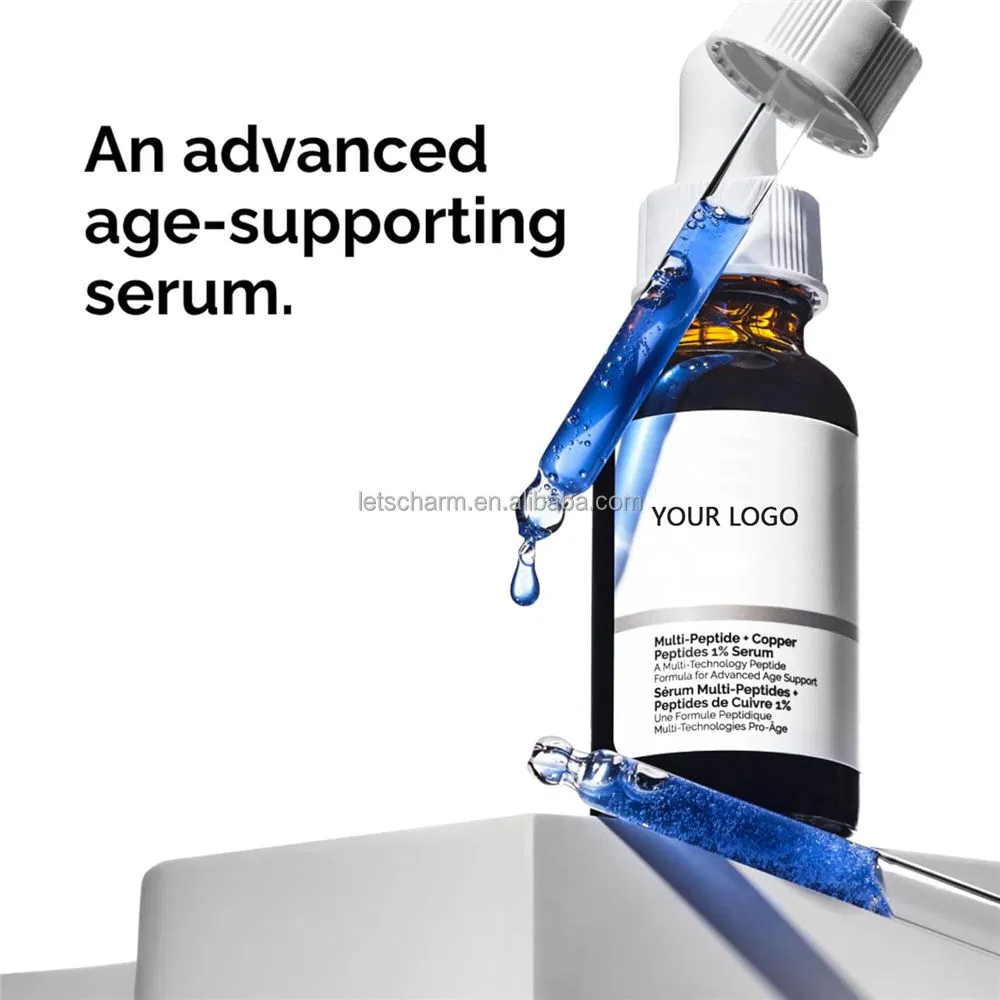 Ls138 Suero de péptido de cobre azul GHK-Cu de marca privada OEM ODM con hialuronato antienvejecimiento