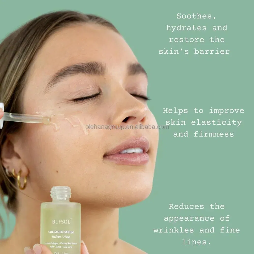 Suero Calmante Hidratante para Piel Sensible Vegano de Marca Privada, Antienvejecimiento, Iluminador, Esencia Facial para el Rostro