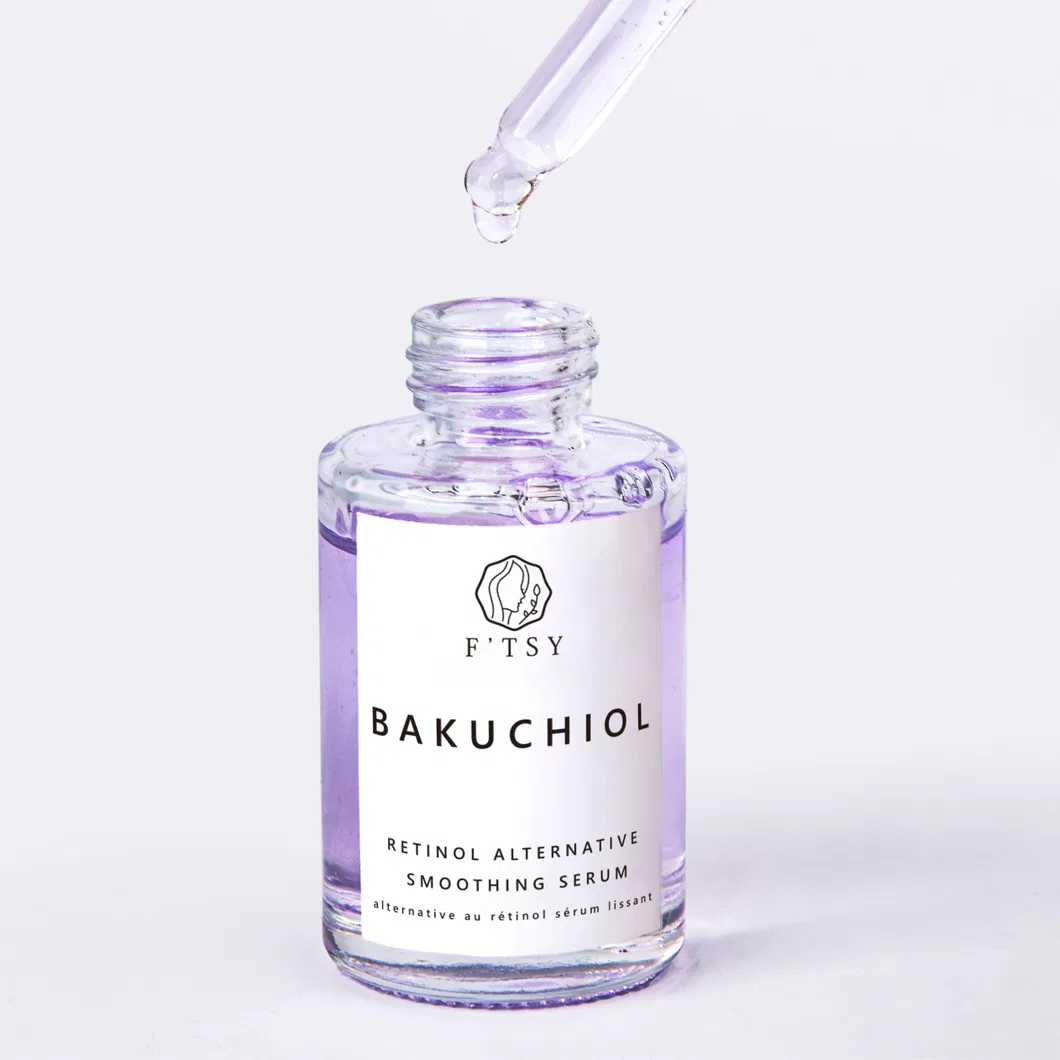 Marca de etiqueta privada cuidado facial natural vegano antienvejecimiento reducción de arrugas reafirmante suero facial de bakuchiol