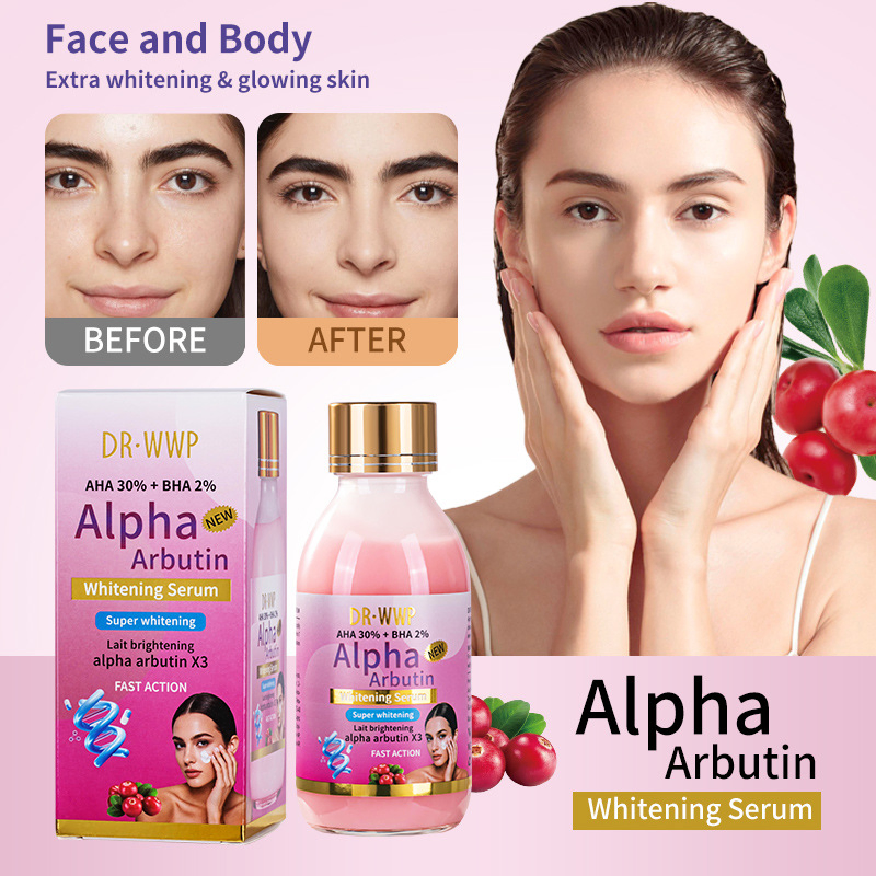 120ml Mejor Suero Facial de Cuidado de la Piel Blanqueadora Privada con Alfa Arbutina