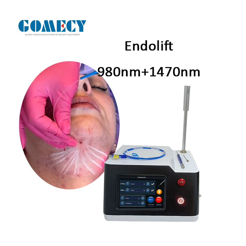 2024 Nuevo Lifting Facial con Láser de Fibra Óptica Profesional para Tensar la Piel 980nm 1470nm Máquina de Endoláser