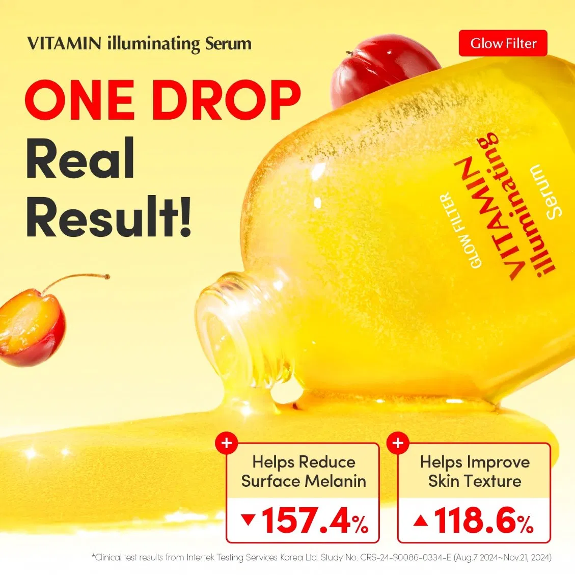Suero Iluminador de Vitaminas OEM Niacinamida 4% + Suero de Piel de Vitamina C Aclaradora Cuidado de la Piel Coreano