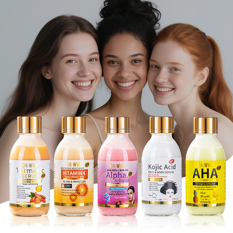 Suero facial de marca privada para el cuidado de la piel, vegano y natural, elimina manchas oscuras, blanqueamiento de la piel, suero de vitamina C para el rostro