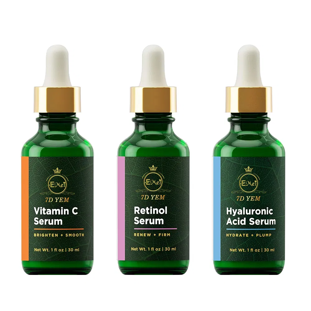 Suero de Cuidado de la Piel Anti-Envejecimiento Blanqueador con Vitamina C y Retinol, Suero Hidratante para el Rostro con Ácido Hialurónico, Suero Nutritivo