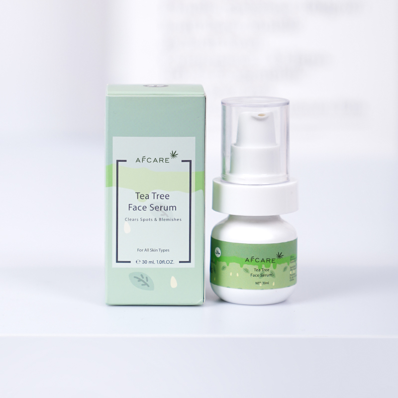 Suero Orgánico Vegano Personalizado para el Acné de Árbol de Té, Elimina Cicatrices, Suero Facial Reafirmante de Belleza para Todo Tipo de Piel