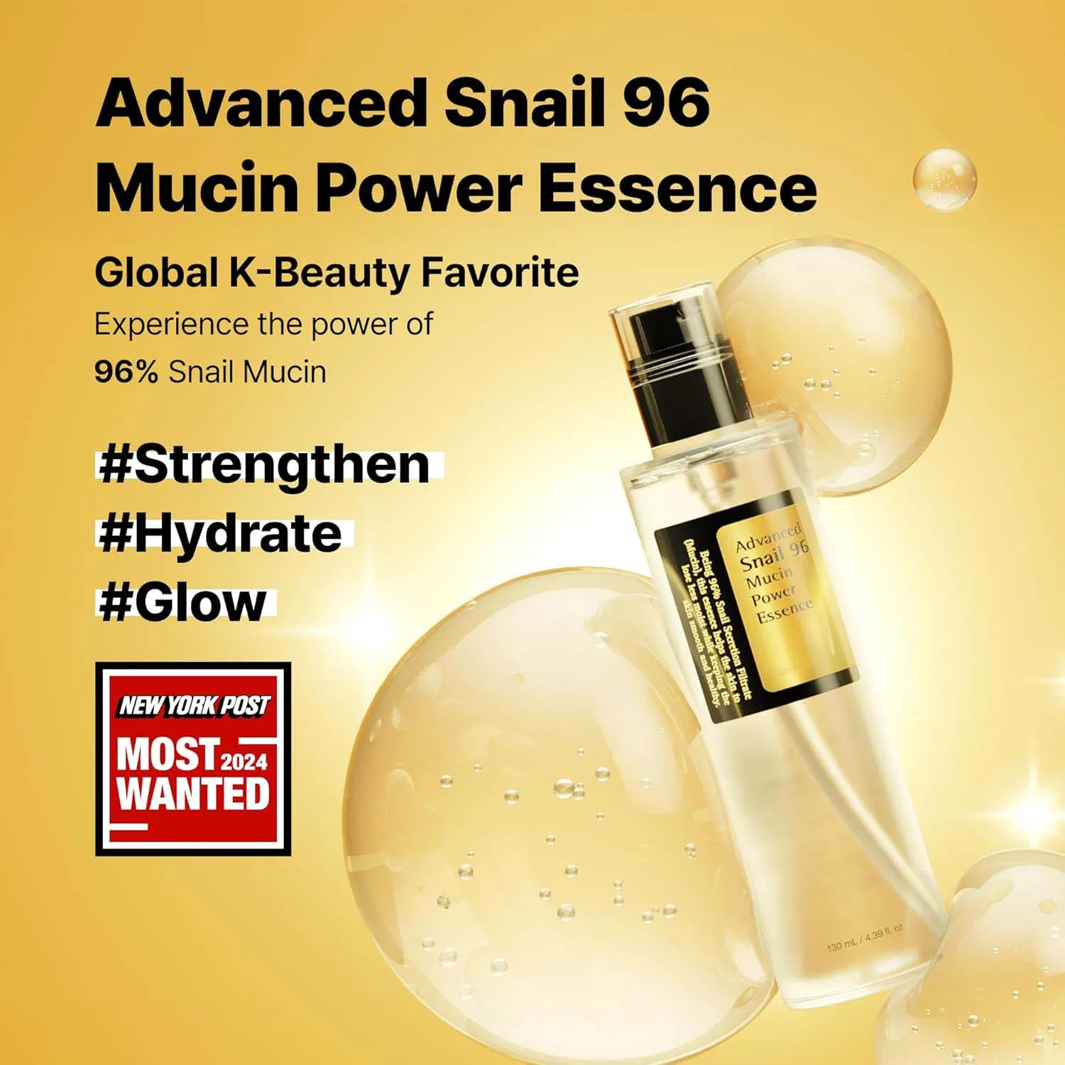 Suero Reparador de Mucina de Caracol 100ml, Suero Hidratante Facial con Filtrado de Secreción de Caracol para Piel Opaca y Líneas Finas, Cuidado de la Piel Coreano
