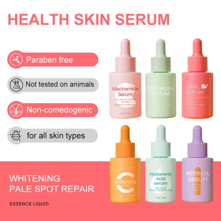 Suero facial de marca privada ácido hialurónico retinol cuidado de la piel hidratante reparador suero para el rostro
