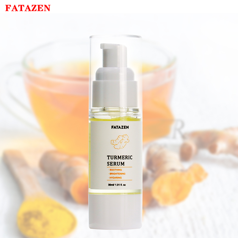 Suero facial iluminador de cúrcuma natural para el cuidado de la piel, suero facial blanqueador de vitamina C