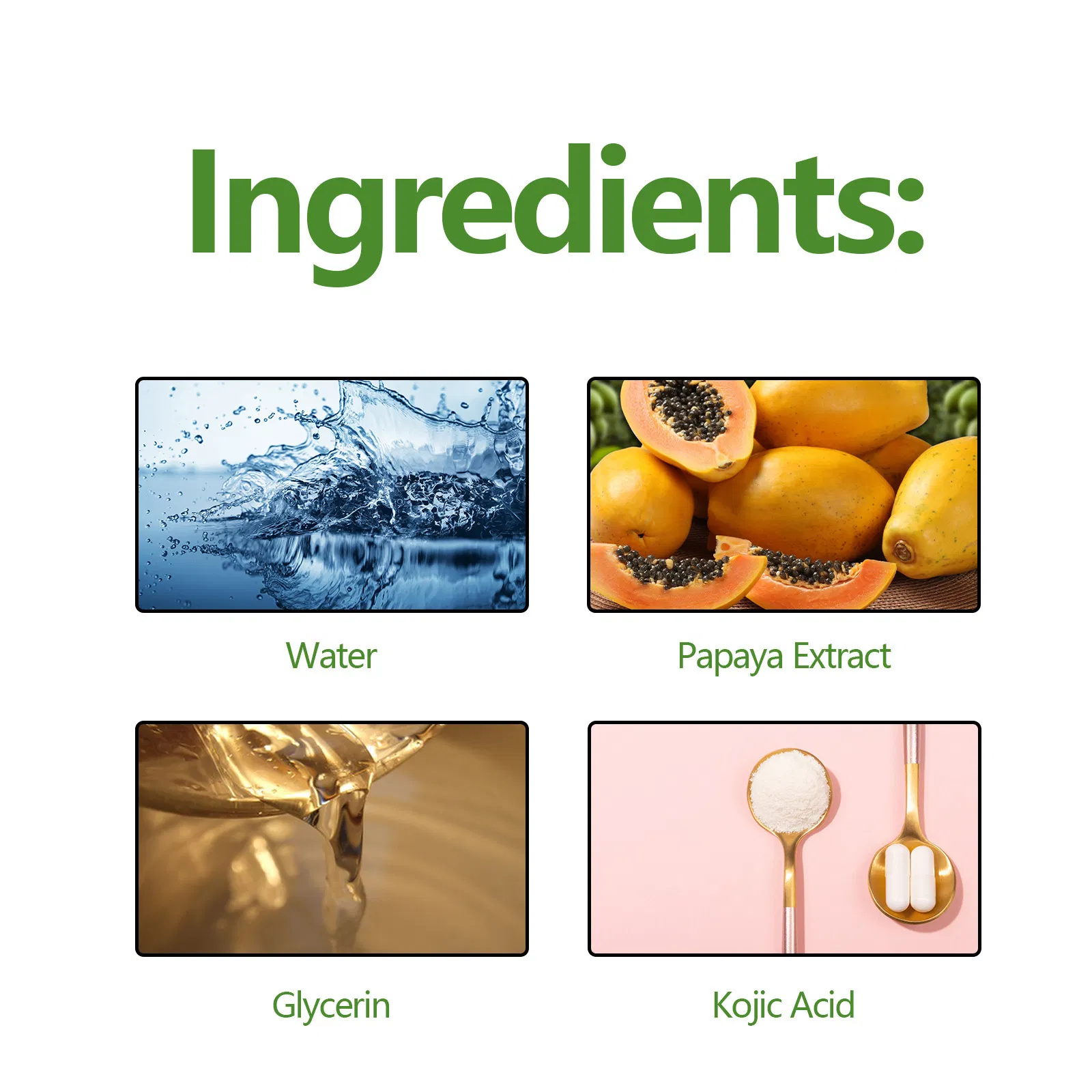Suero facial de papaya y ácido de frutas, hidratante profundo, nutritivo, humectante y iluminador