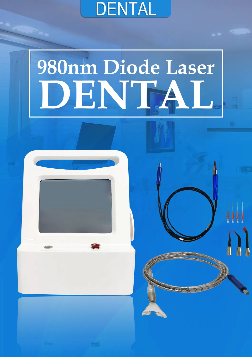Láser dental de doble longitud de onda 810nm 980nm blanqueamiento dental