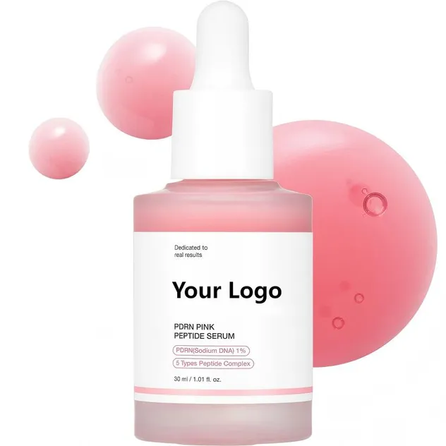Suero de Péptido Rosa Pdrn Vegano Cuidado de la Piel Coreano Corrección de Manchas Oscuras Suero Facial