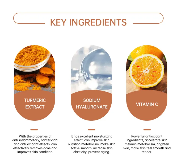 Suero Facial Blanqueador y Aclarador de Cúrcuma con Retinol y Ácido Hialurónico