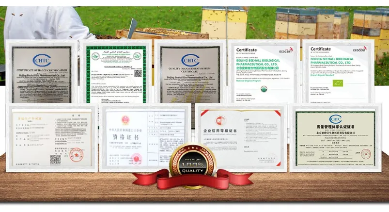 Certificados de calidad internacionales obtenidos