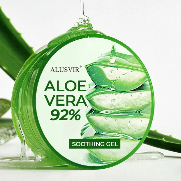 Suero facial orgánico calmante para el acné y anti-envejecimiento con aloe vera