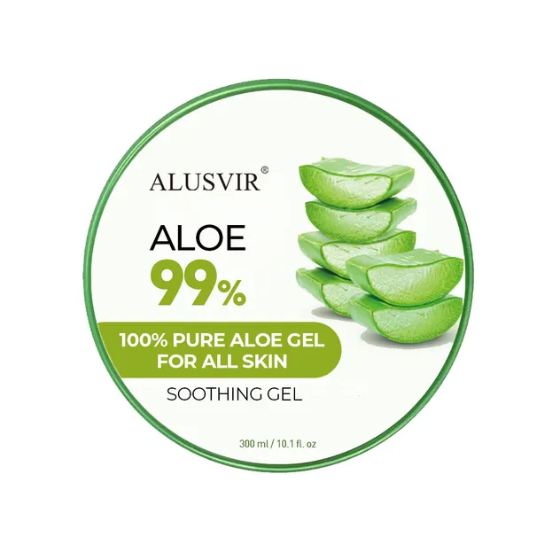 Suero facial orgánico calmante para el acné y anti-envejecimiento con aloe vera