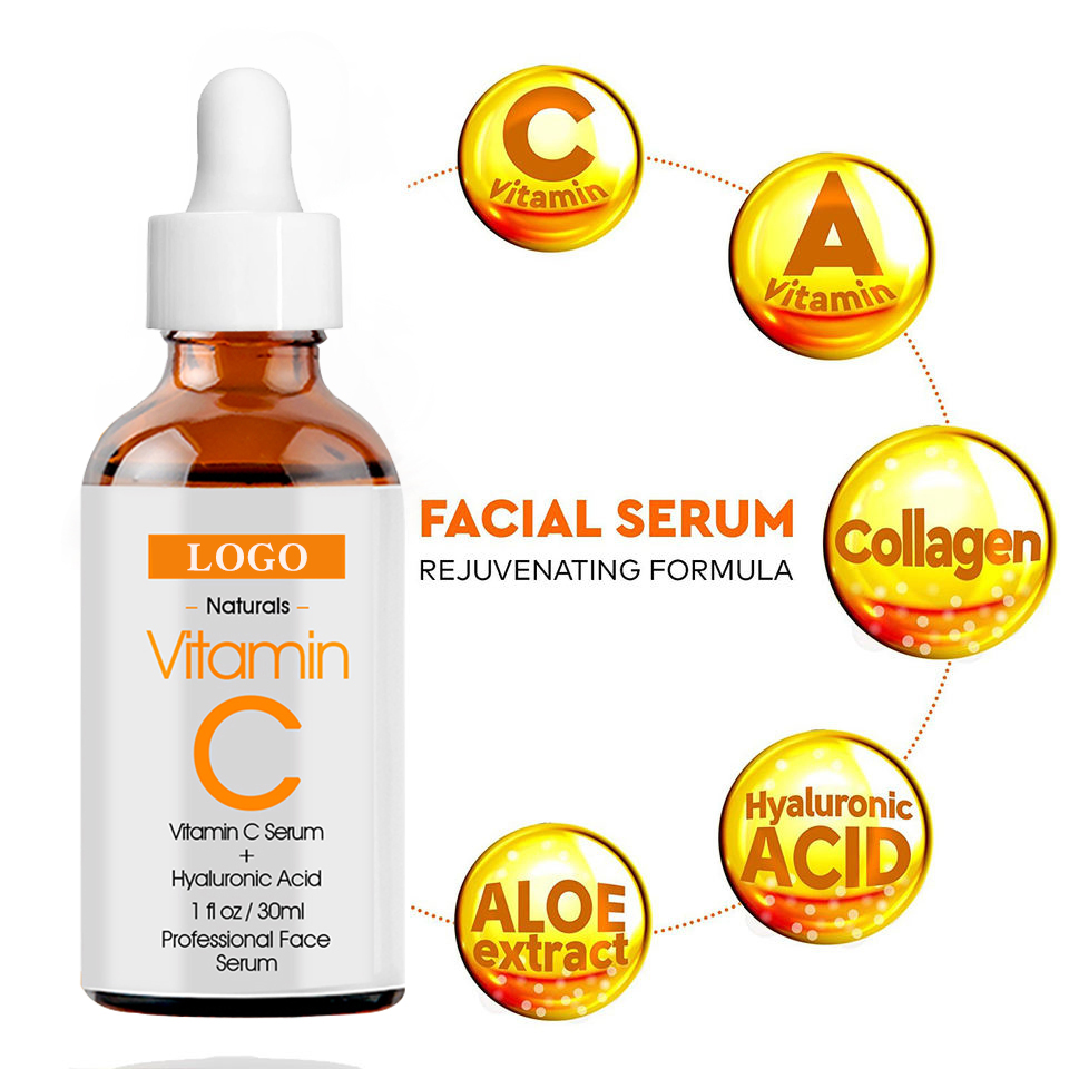 Conjunto de esencia hidratante de vitamina C y retinol con ácido hialurónico, suero facial antienvejecimiento y blanqueador, conjunto de cuidado de la piel