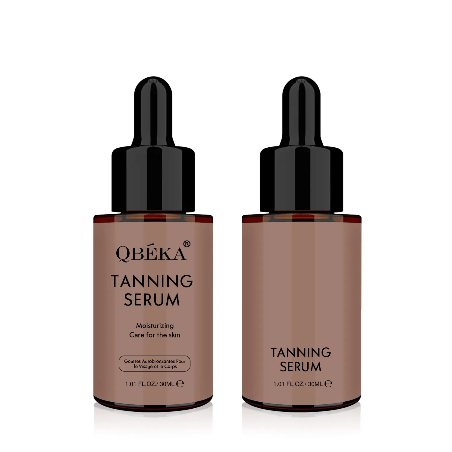 Suero bronceador Qbeka, brillo instantáneo, aspecto bronceado, fórmula hidratante sin rayas, nutritiva para la piel, bronceado natural