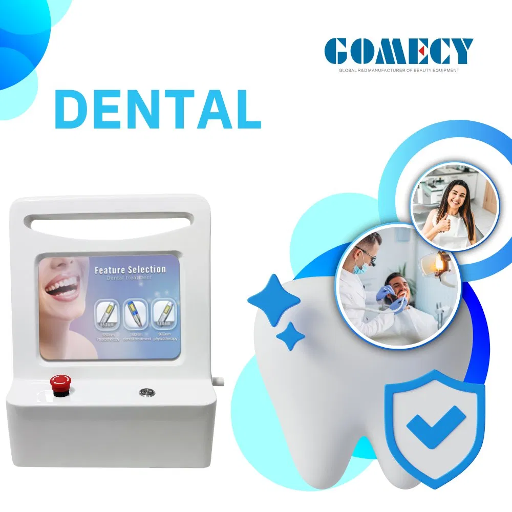 Dispositivo láser dental para corte de tejidos blandos, láser dental de doble longitud de onda 810nm 980nm blanqueamiento dental, terapia del dolor 10W dispositivo