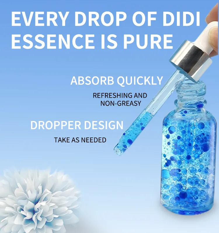 Reduce el enrojecimiento, líneas finas, suero facial de péptidos de cobre azul para piel sensible