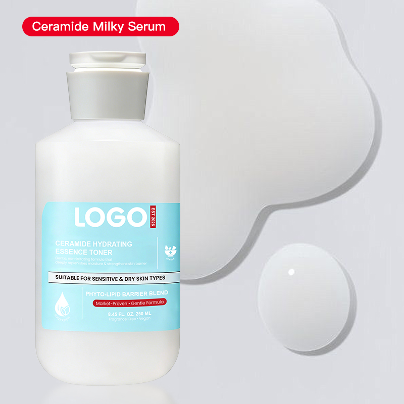 OEM Bloqueo de Humedad Profunda Repara Barrera Suaviza Asperezas Hidrata Instantáneamente Piel Seca Sensible Suero de Esencia Hidratante con Ceramidas