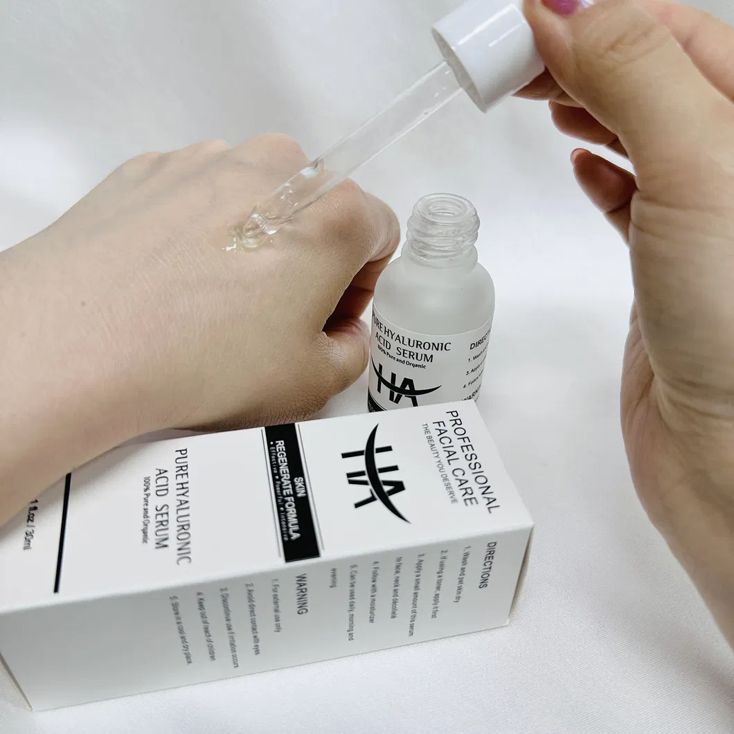 Suero facial profesional OEM / ODM de etiqueta privada para el cuidado de la piel, hidratante, blanqueador y reparador con ácido hialurónico