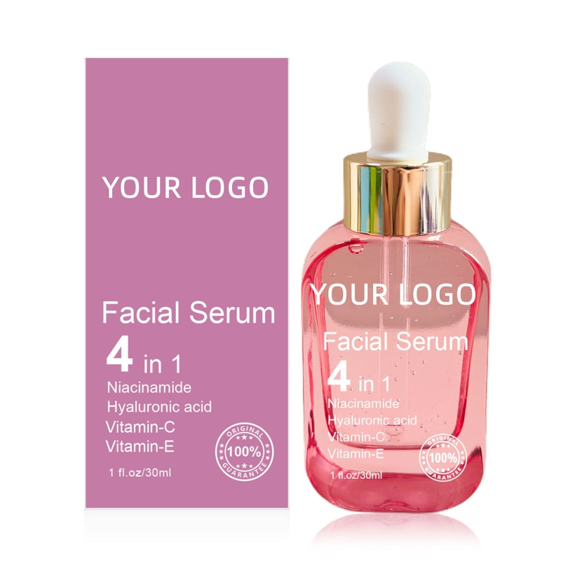 Tratamiento Facial Cuidado de la Piel Brillo Aclarador Niacinamida Ácido Hialurónico Blanqueador Hidratante 4 en 1 Suero Facial